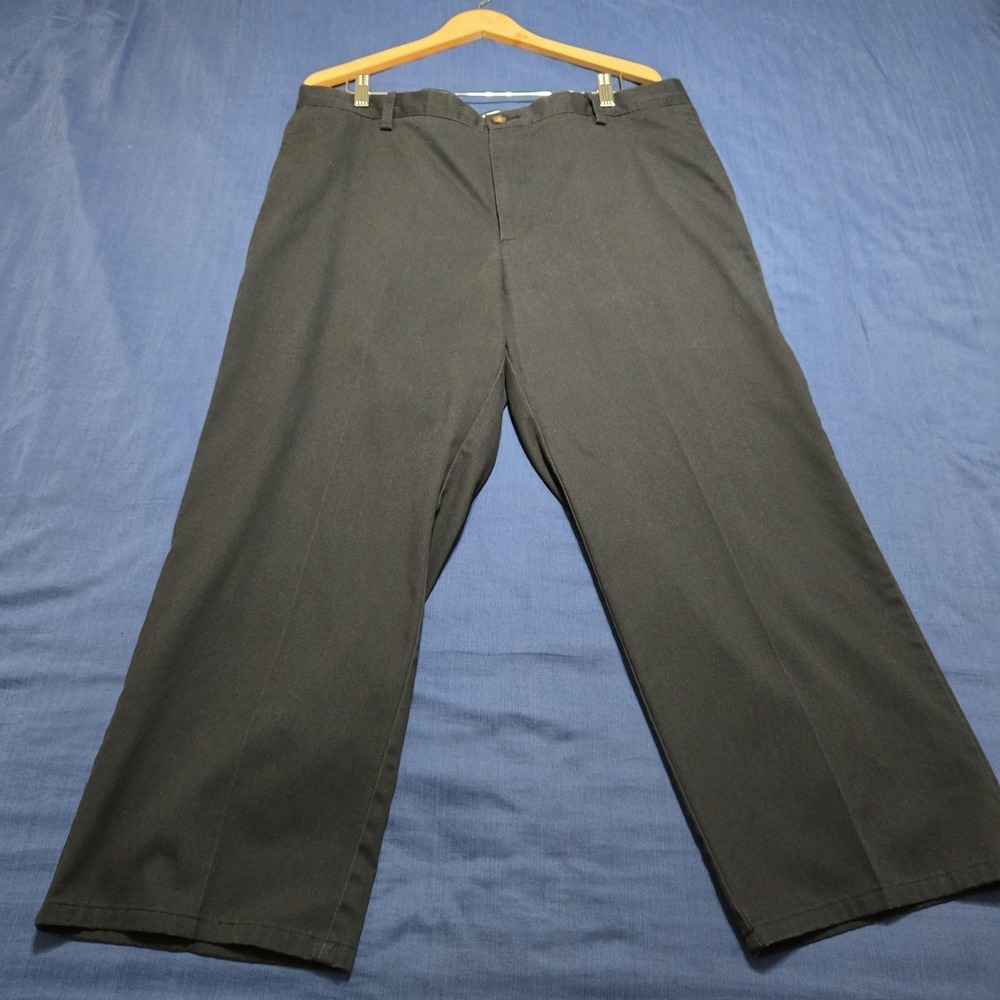 Dockers D2 Pants Mens 40x25 Gray Chino Straight Leg Cotton Blend Khakis Casual